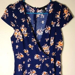 Forever 21 Floral low cut romper